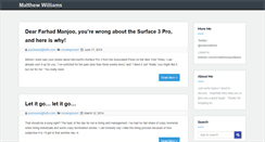 Desktop Screenshot of matthewwilliams.com